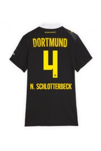 Borussia Dortmund Nico Schlotterbeck #4 Fotballdrakt Borte Klær Dame 2026-27 Korte ermer